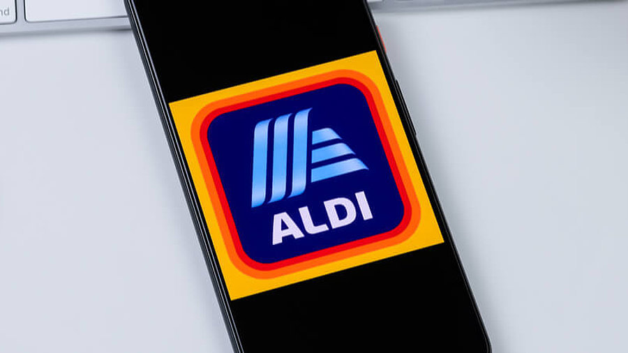 Aldi Logo auf Smartphone