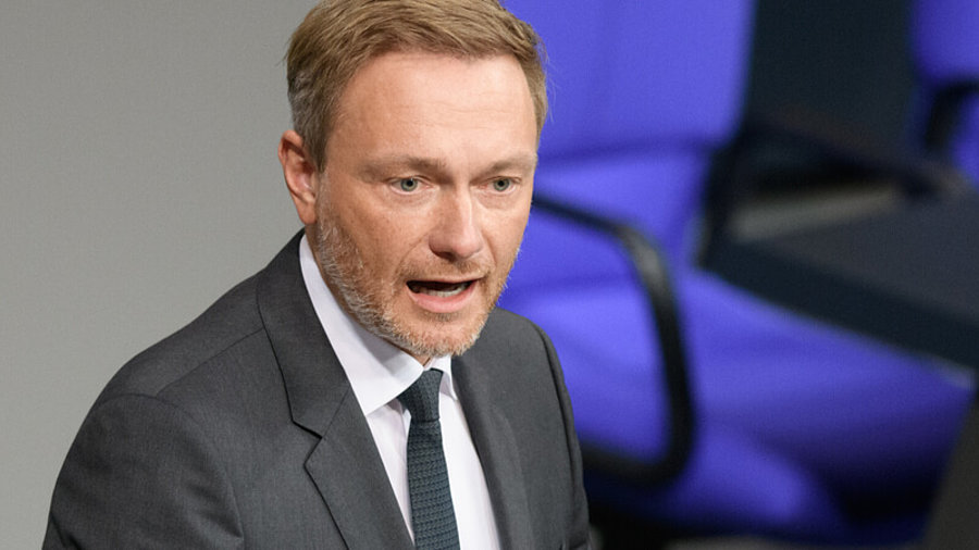 Christian Lindner im Deutschen Bundestag in Berlin