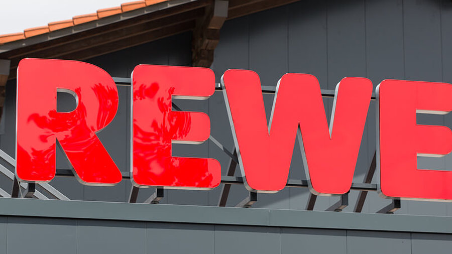 Logo der Supermarktkette Rewe