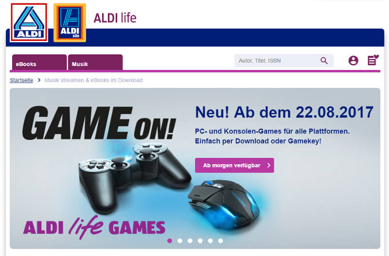 Screenshot Aldi Life: Ankündigung 