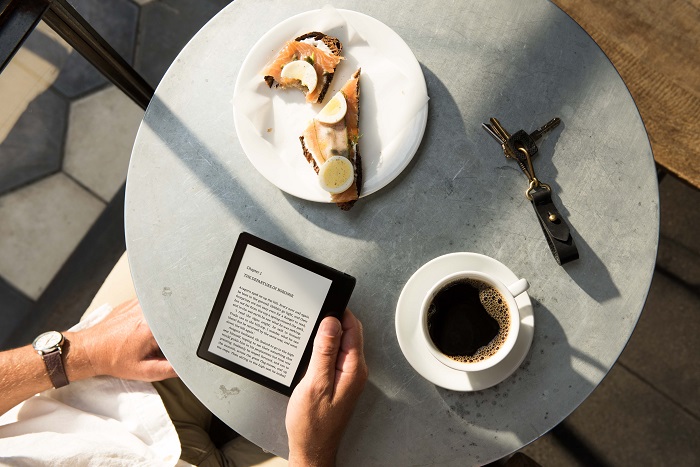 Kindle Oasis von Amazon im Einsatz