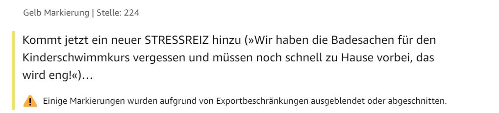 Amazon Kindle-Notizen und -Markierungen im Desktop-Archiv, gekürzt