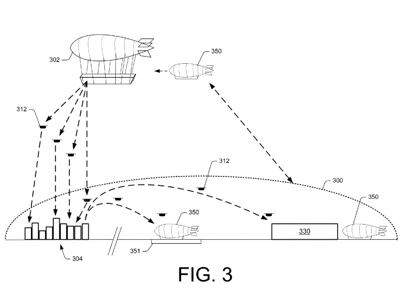 Patent für Drohnen-Zeppelin von Amazon