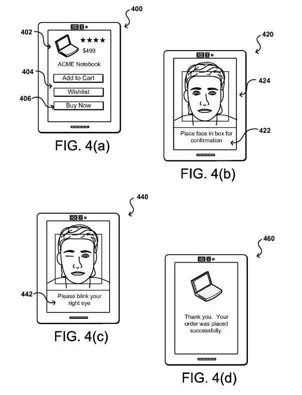 Patent für Zahlen per Zwinkern von Amazon