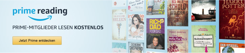 Banner von Amazon Prime Reading, Screenshot