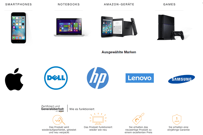 Amazon zertifiziert und generalüberholt