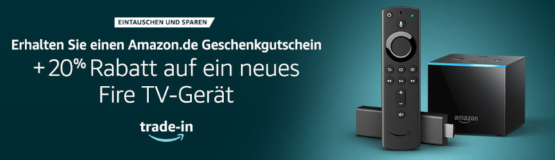 Amazon: Screenshot eines Banners zum Trade-In-Service