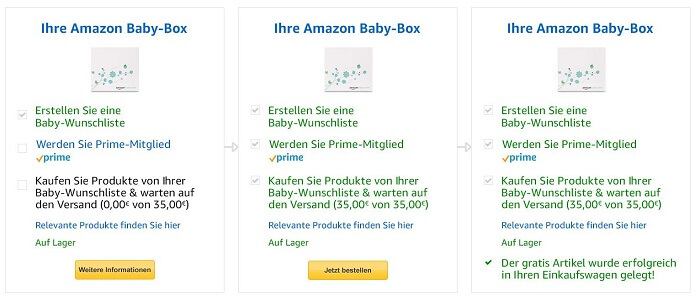 Anleitung Baby-Box bestellen | Screenshot Amazon