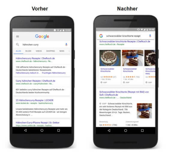 Abbildung: Beispiels Google Rich Cards