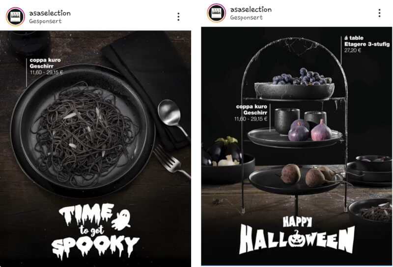 Halloween Marketing 2020 AsaSelection Instagram Screenshots