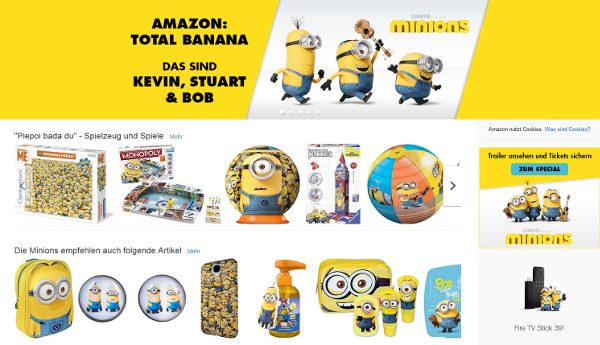 Screenshot: Minions auf Amazon