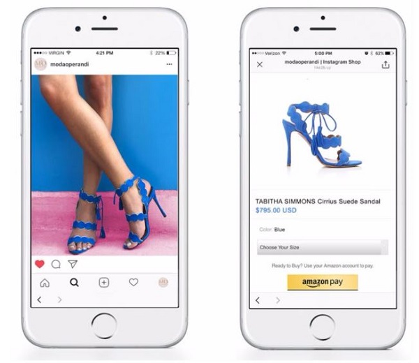 Amazon Pay bei Instagram