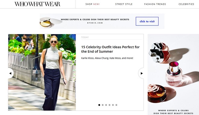 Startseite von WhoWhatWear.com