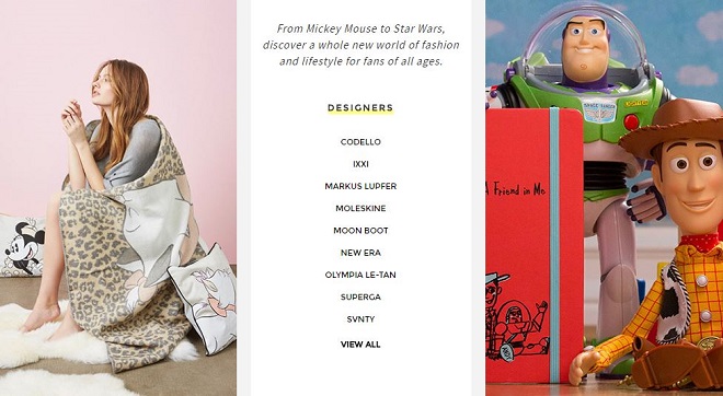 Online-Shop von Disney