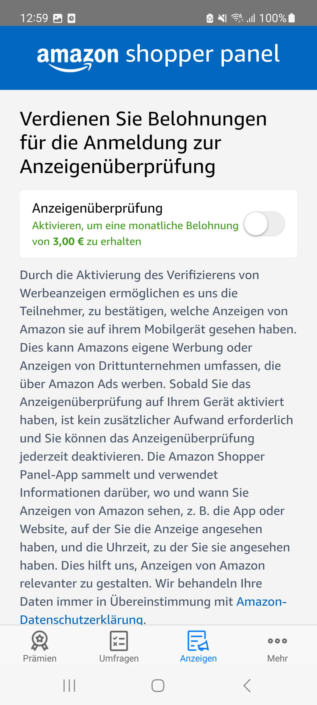 Screenshot: Amazon Shopper Panel, Amazon Watchblog