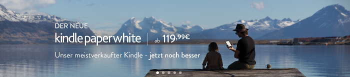 Screenshot: Banner – der neue Kindle Paperwhite von Amazon