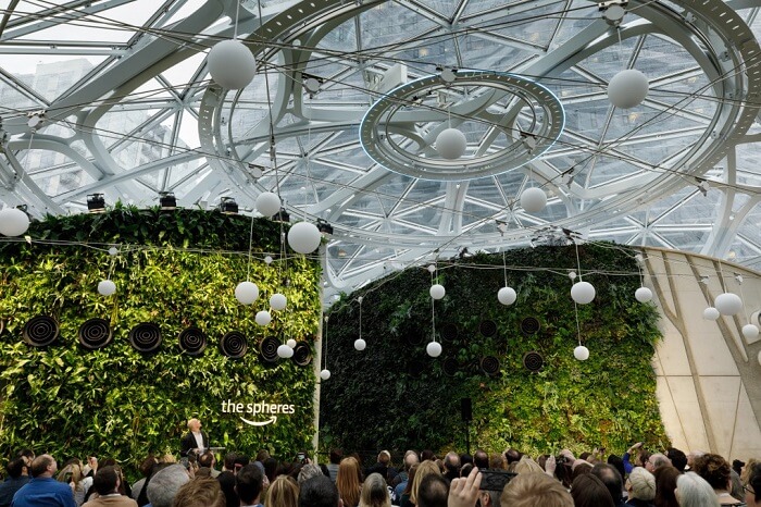 Amazon Spheres von innen