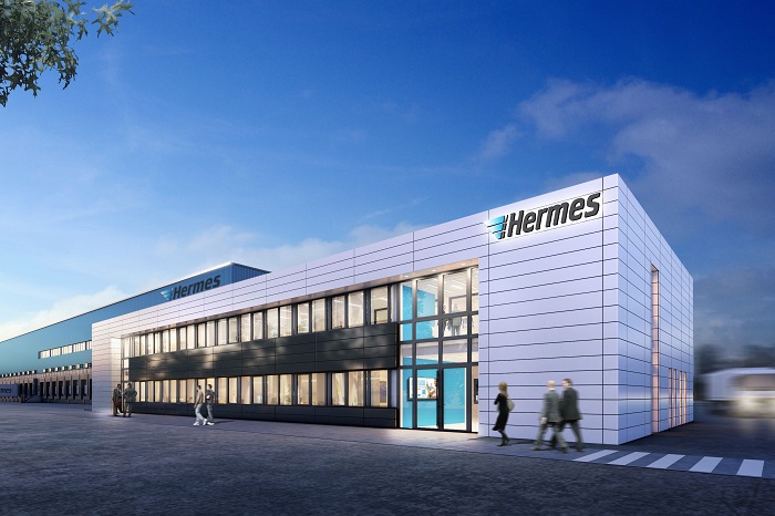 Prototyp eines Logistikzentrums von Hermes