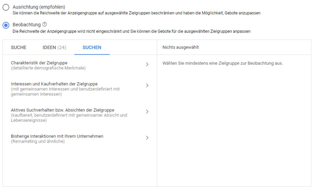 Werbekampagne Google AdWords