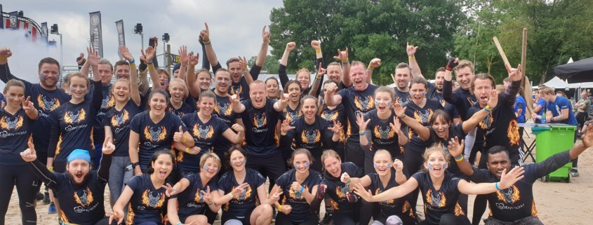 Babymarkt-Mitarbeiter beim Obstacle Run „Strong Viking 2019“. Sport wird im Unternehmen groß geschrieben, 201ß waren sie das „sportlichste Unternehmen Dortmunds“, als sie mit über 200 Teilnehmern beim B2Run angetreten sind. / Quelle: Babymarkt.de