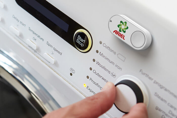 Amazon Dash-Button an einer Waschmaschine