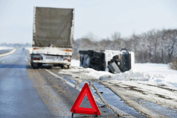 Umgekippter LKW