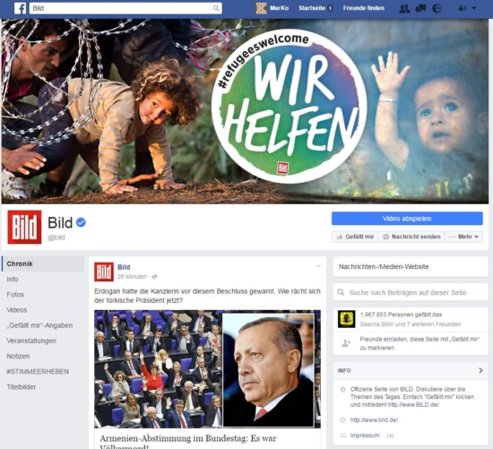 Bild-Fanpage im Redesign