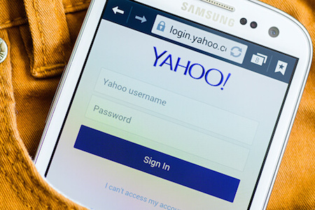 Yahoo auf einem Smartphone