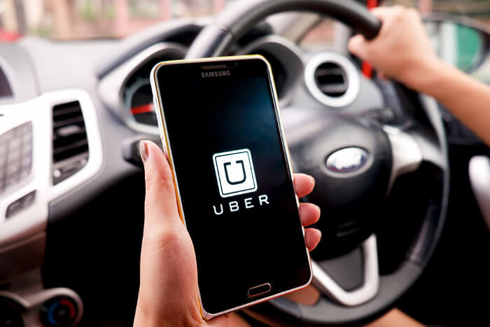 Uber-Logo auf Smartphone 