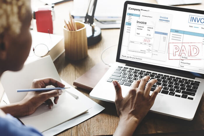 Invoice Bill Paid Payment Financial Account Concept