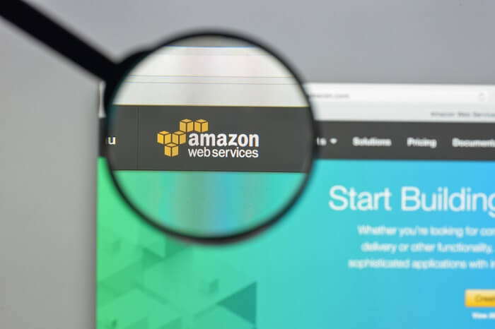 Homepage von Amazon Web Services