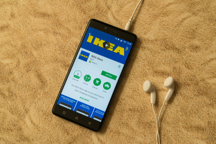 Smartphone mit Ikea App