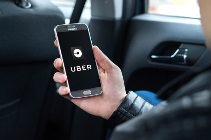 Uber-App auf Smartphone